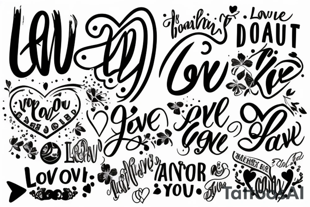 Love you tattoo idea