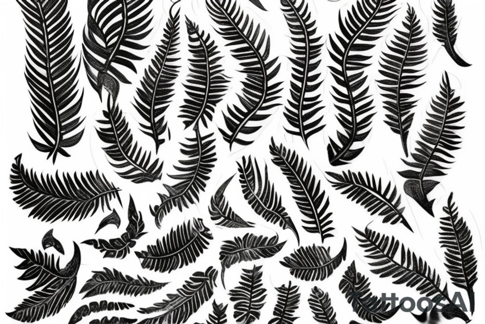 Silver fern tattoo idea