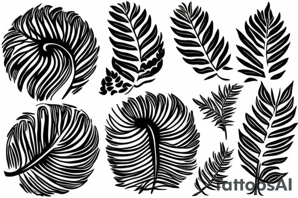 Silver fern, rose, love you tattoo idea