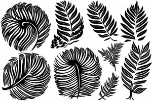 Silver fern, rose, love you tattoo idea