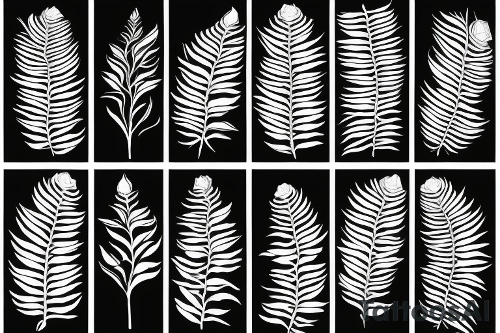 Rose wrapped around a silver fern tattoo idea