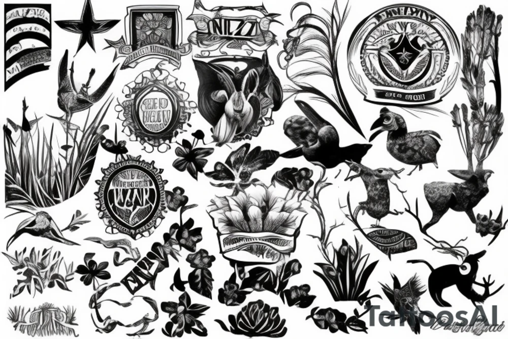 Nz the country inspired tattoo tattoo idea