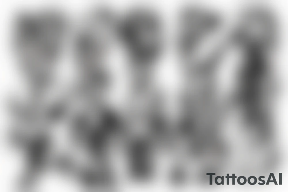 Three brothers standing together tattoo idea