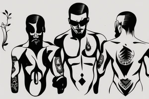 Three brothers standing together tattoo idea