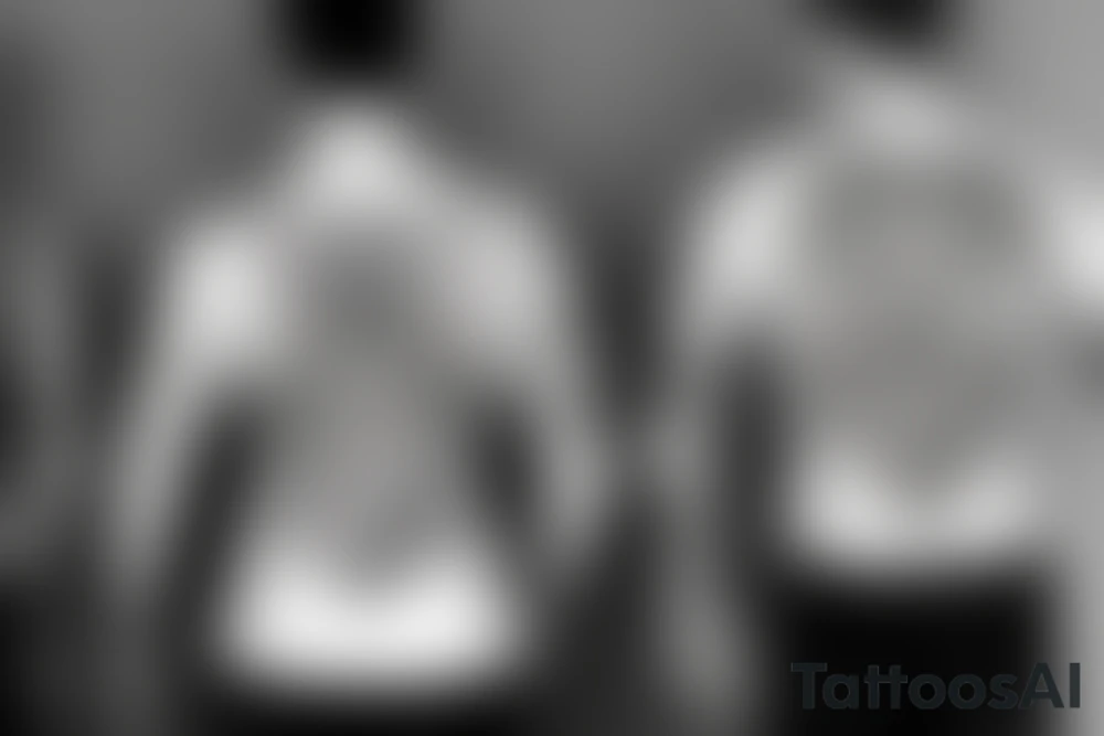 Three brothers standing, arms over each other tattoo idea