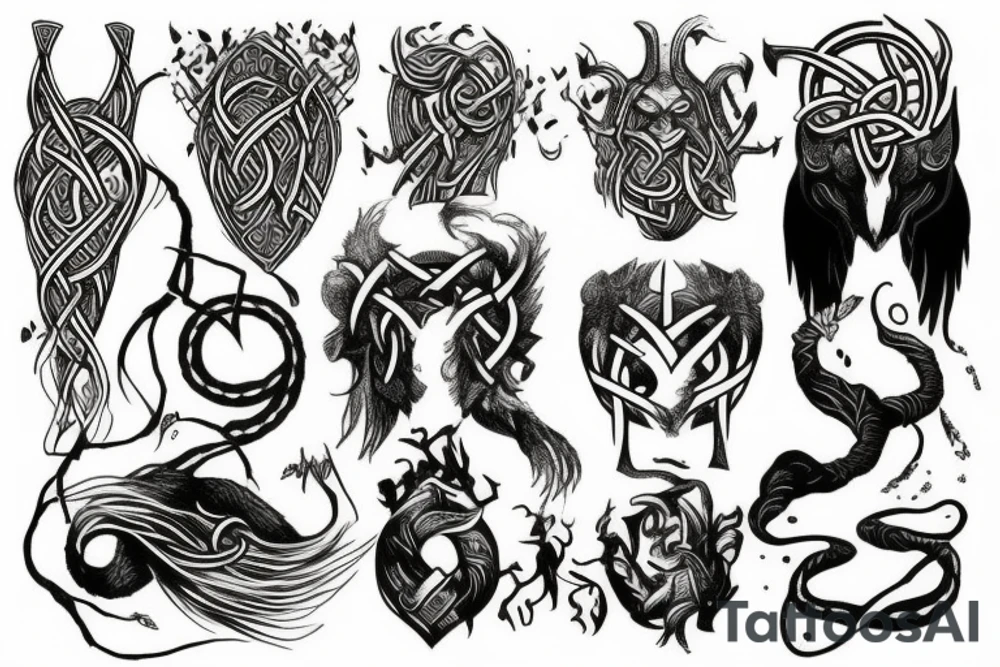 Norse mythology nature tattoo idea
