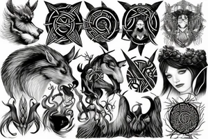 Norse mythology nature tattoo idea