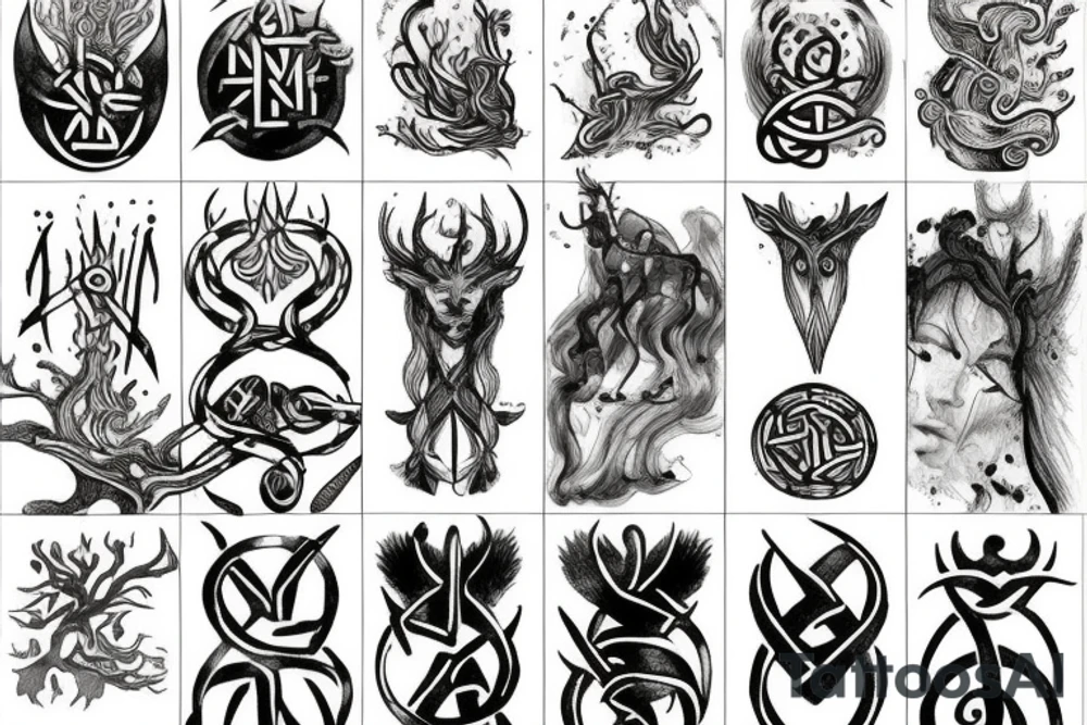 Norse mythology nature tattoo idea
