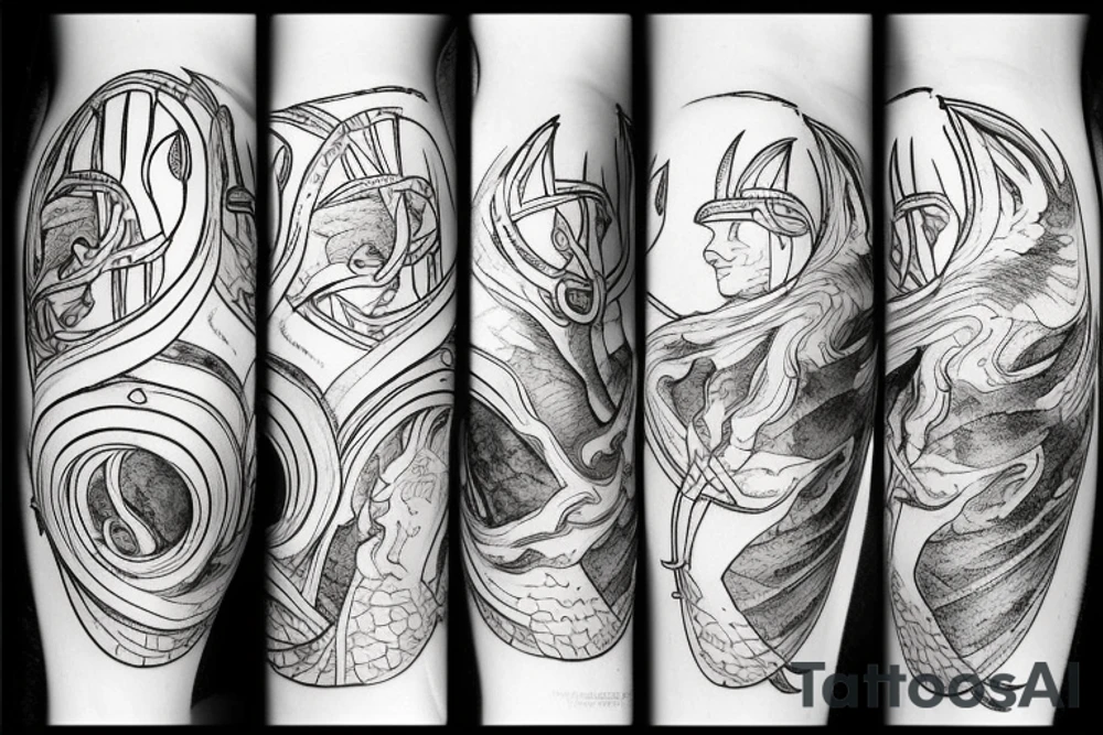 Norse mythology nature tattoo idea