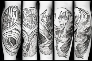 Norse mythology nature tattoo idea