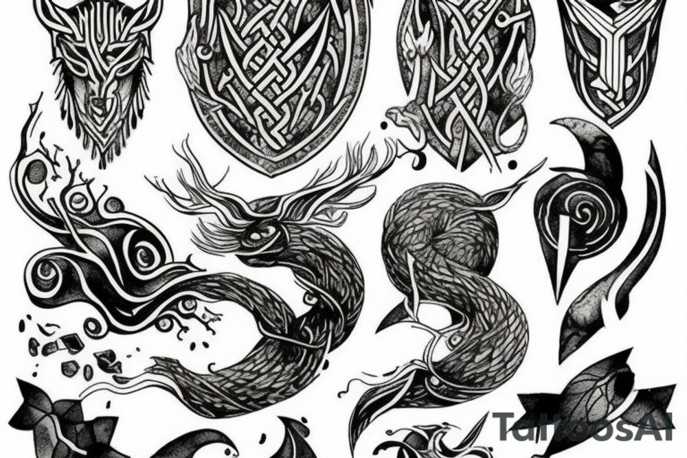 Norse mythology nature tattoo idea