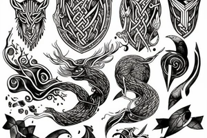 Norse mythology nature tattoo idea