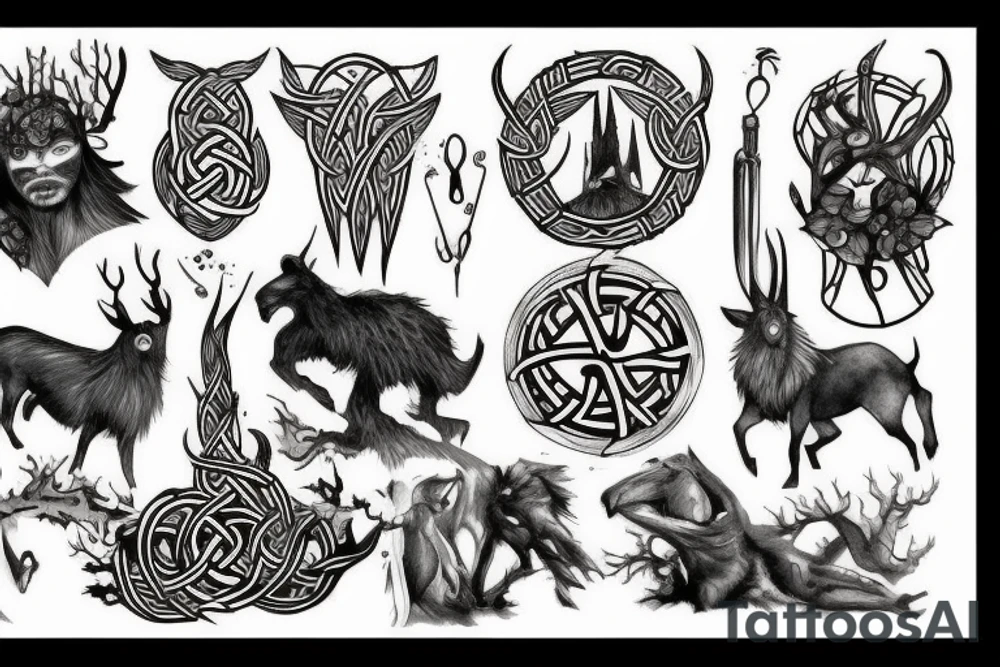 Norse mythology nature tattoo idea