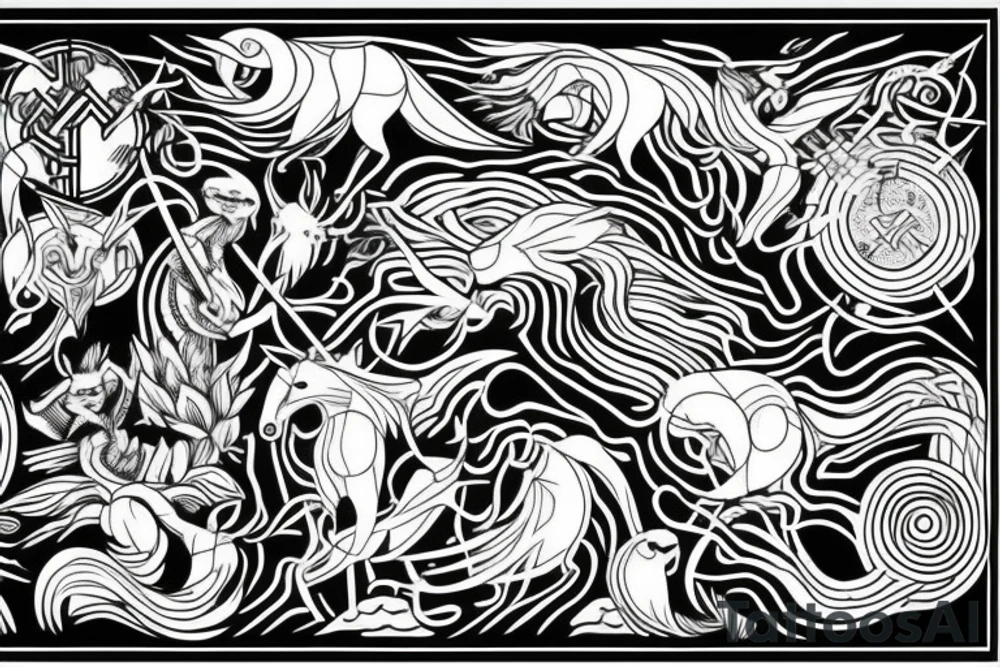 Norse mythology nature tattoo idea