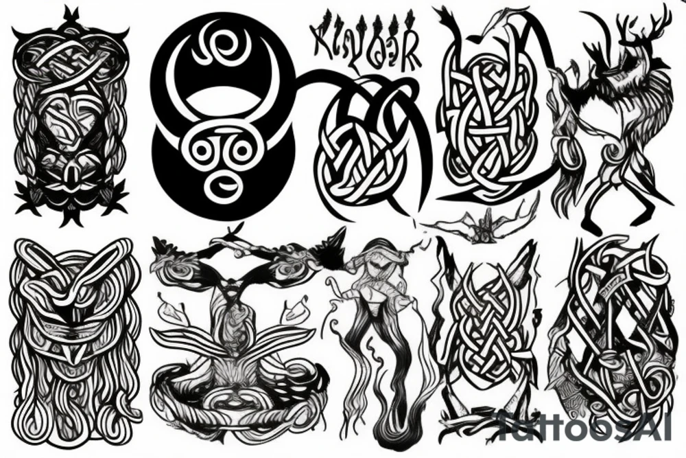 Norse mythology nature tattoo idea