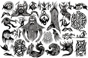 Norse mythology nature tattoo idea