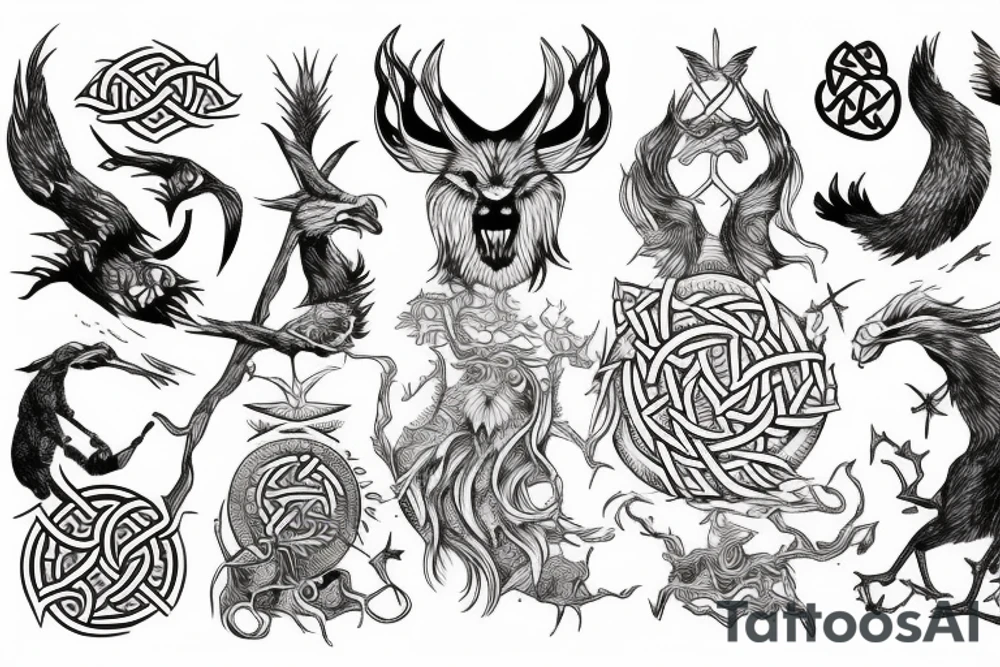 Norse mythology nature tattoo idea