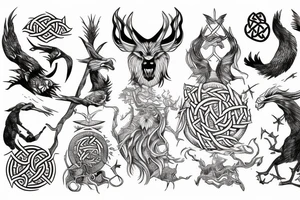 Norse mythology nature tattoo idea