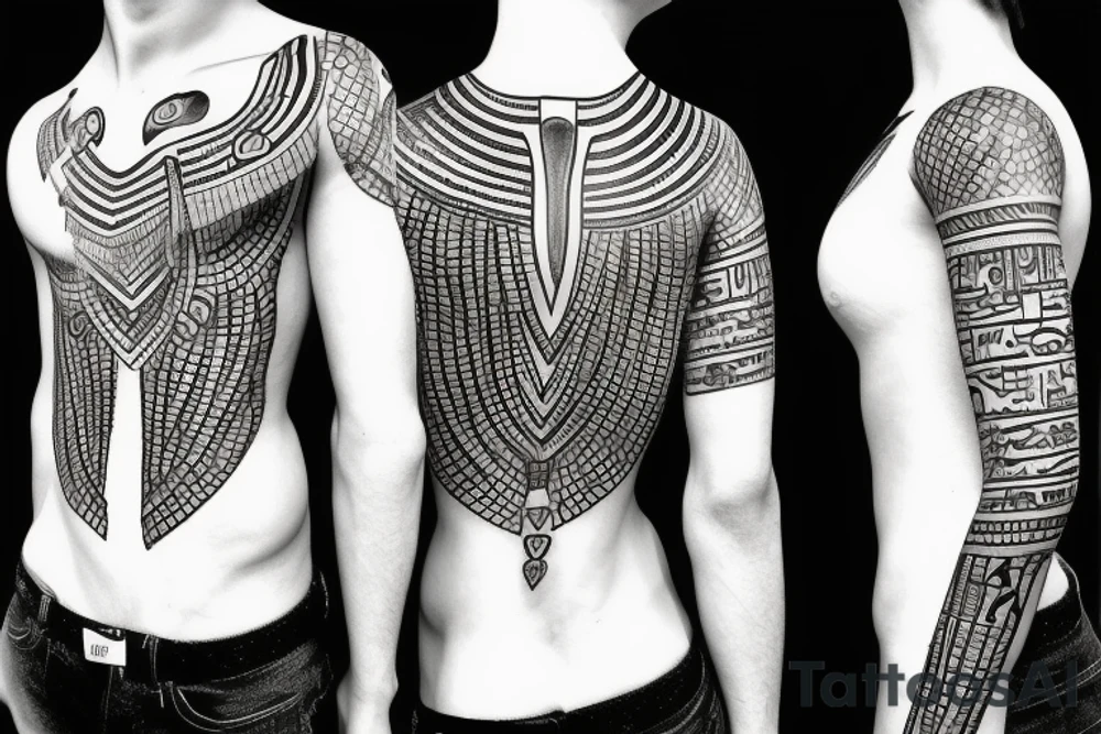 Ancient egypt weighing of the heart tattoo idea