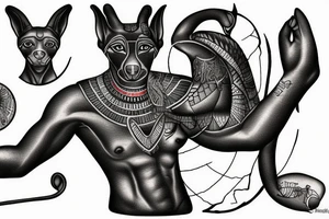 egypt weighing of the heart with Anubis tattoo idea