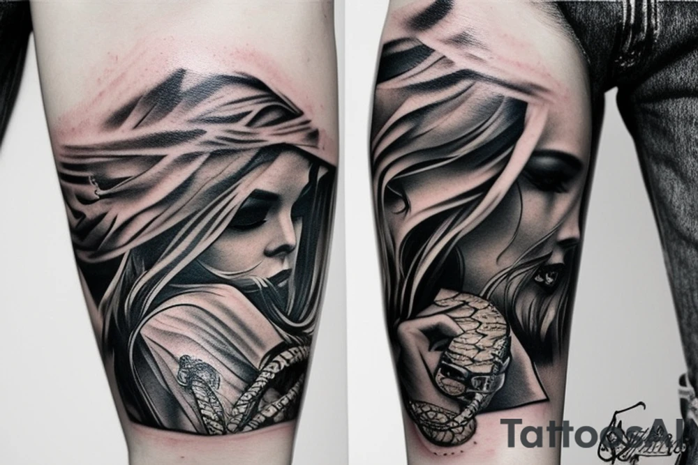 Whutesnake lovehunter album cover tattoo idea