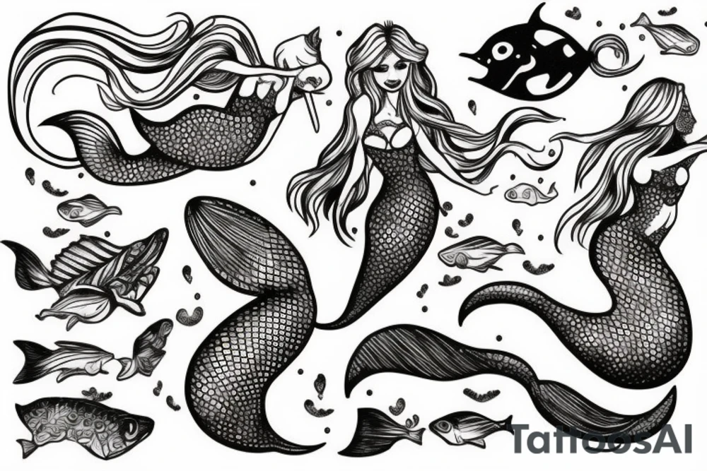 Mermaid tattoo idea