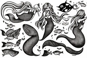 Mermaid tattoo idea
