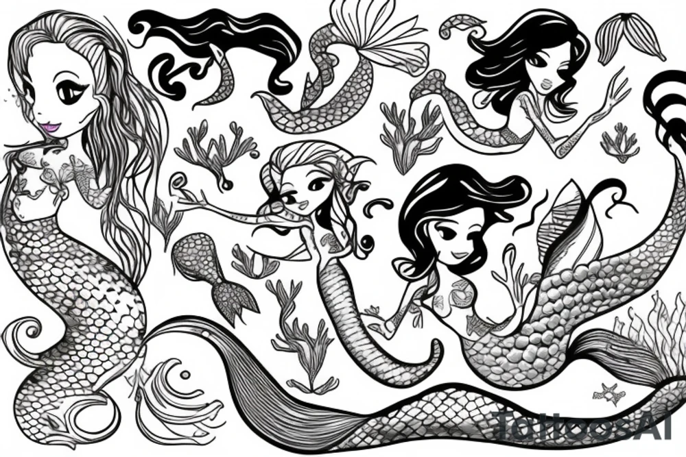 Mermaid tattoo idea