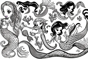 Mermaid tattoo idea