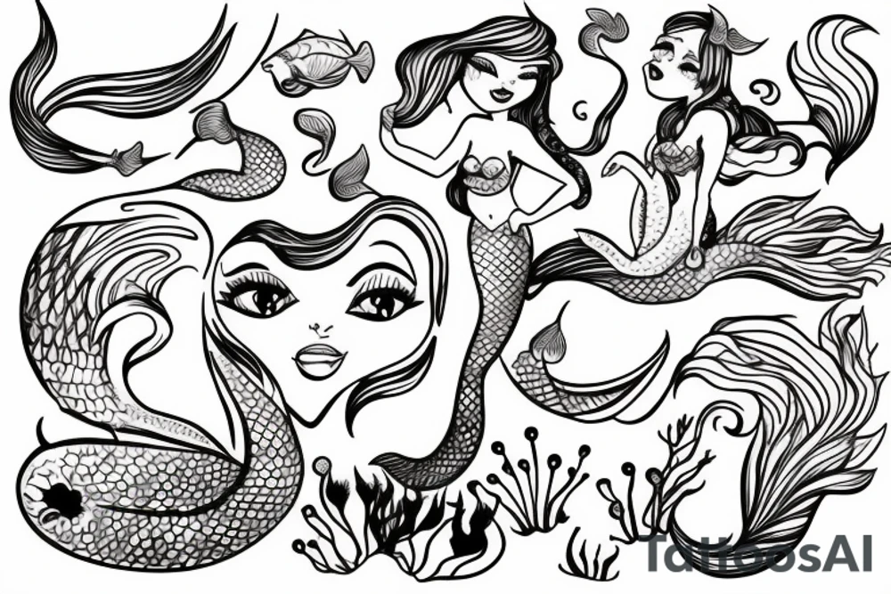 Mermaid tattoo idea