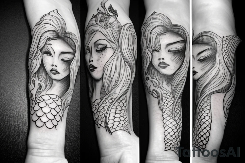 Mermaid tattoo idea