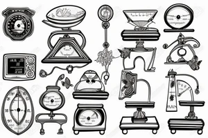 weighing scales unballanced. tattoo idea