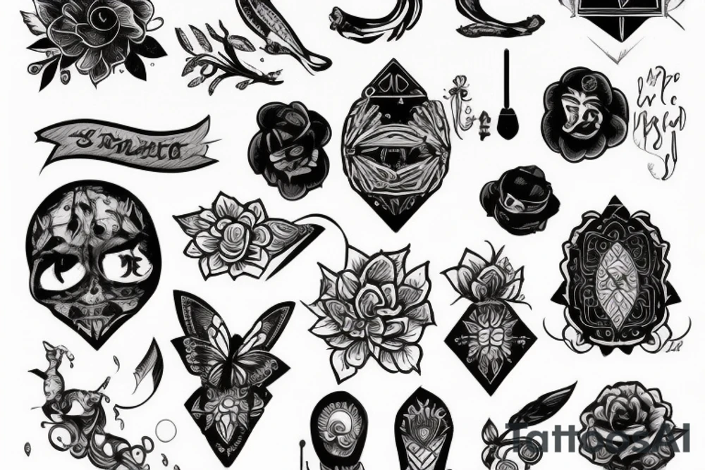 хризантема со щупальцами осьминога tattoo idea
