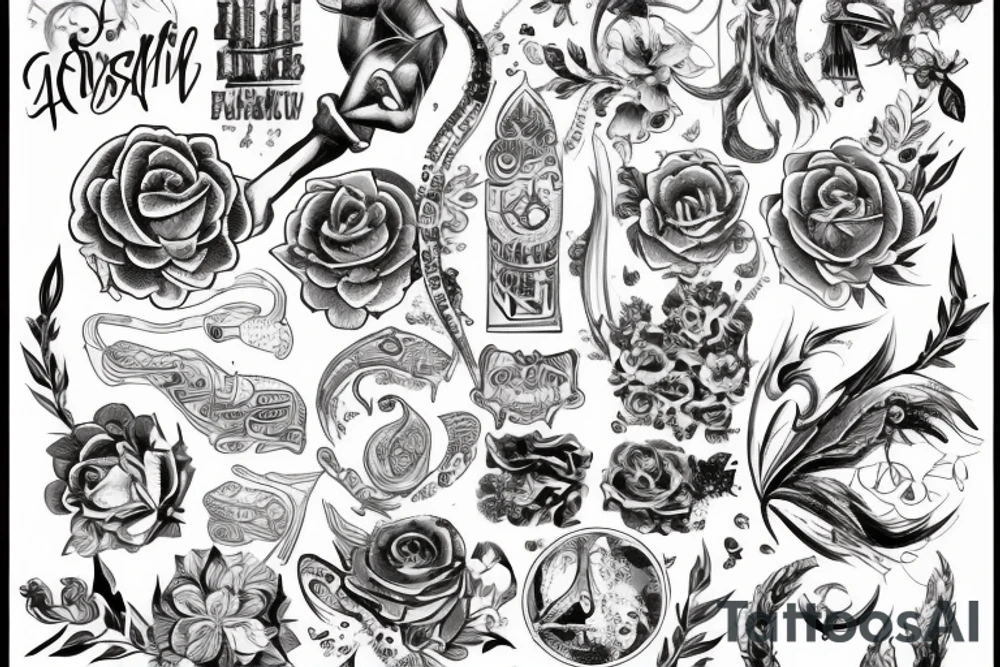 хризантема со щупальцами осьминога tattoo idea