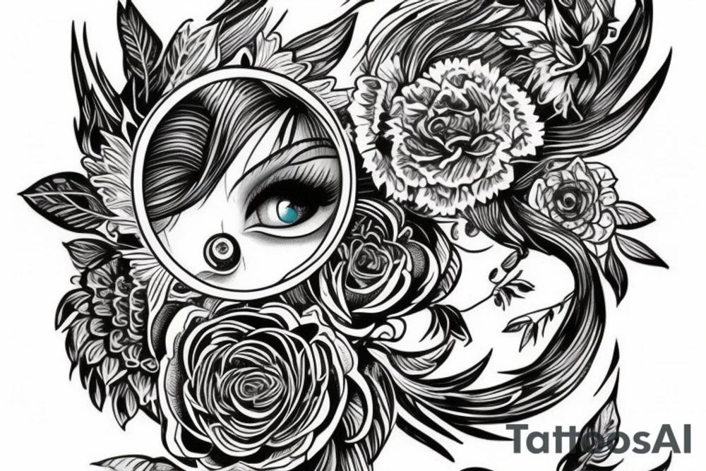 хризантема со щупальцами осьминога tattoo idea
