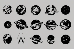 Space Themed tattoo idea