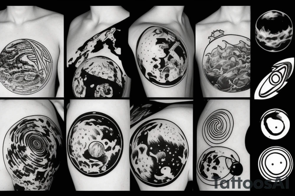 Space Themed tattoo idea