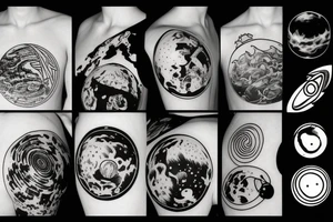 Space Themed tattoo idea