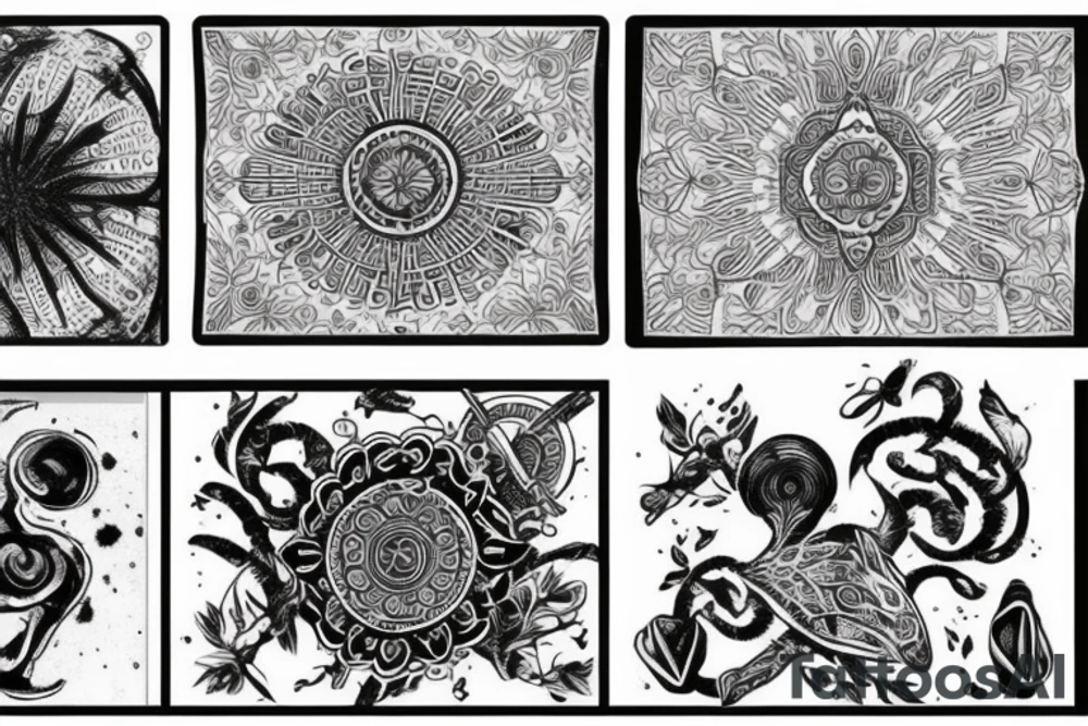 хризантема со щупальцами tattoo idea