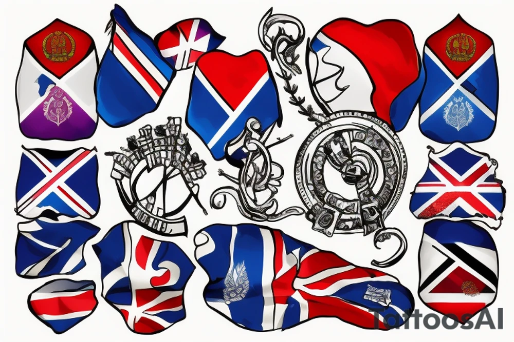 Scotland flag tattoo idea