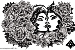 Gemini sign tattoo idea