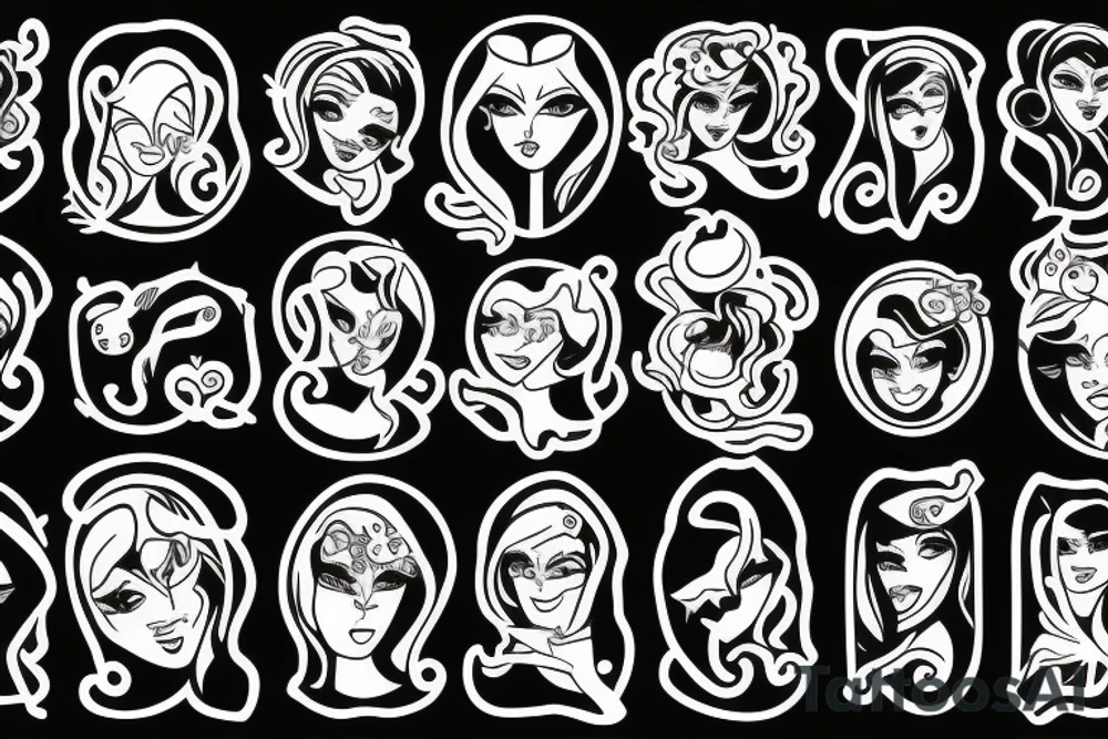 Gemini sign tattoo idea