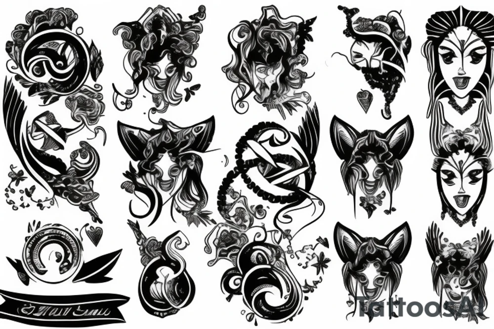 Gemini sign tattoo idea