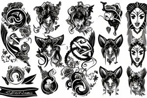 Gemini sign tattoo idea