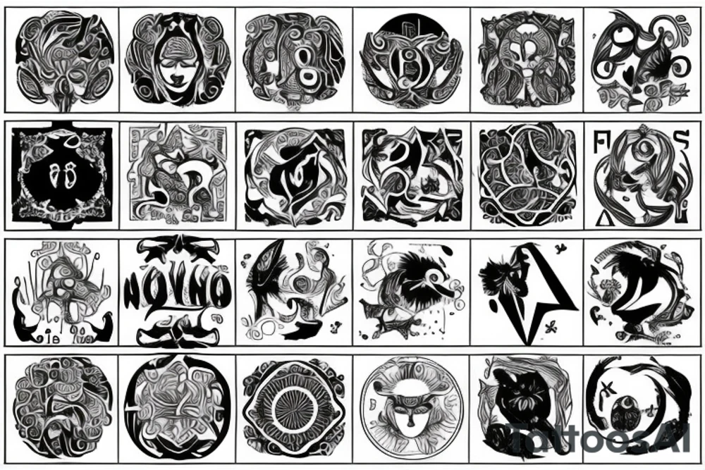 zodiac sign of twins tattoo idea