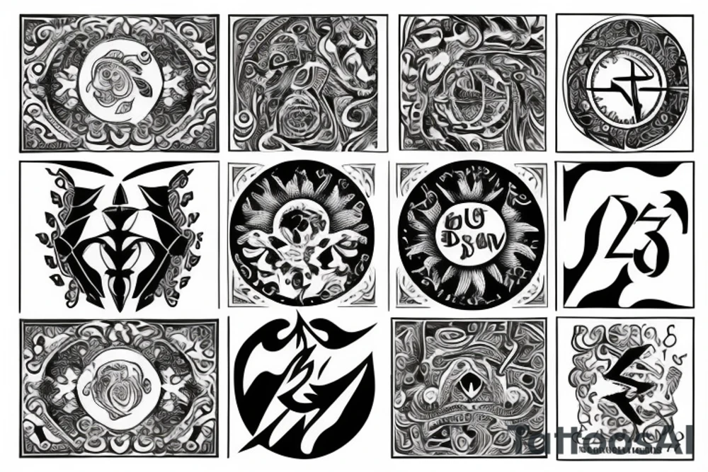 zodiac sign of twins tattoo idea