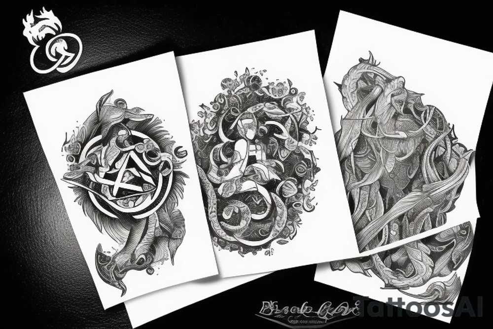 zodiac sign of twins tattoo idea