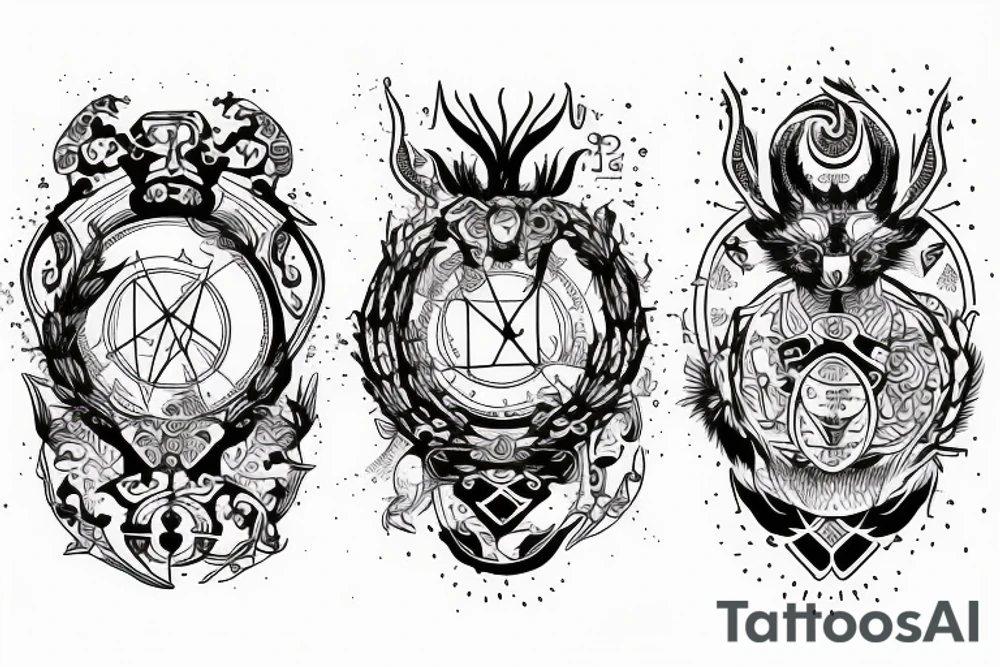 zodiac sign of twins tattoo idea