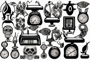 weighing scales tattoo idea