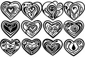 hourglass
Yin symbol
broken heart tattoo idea